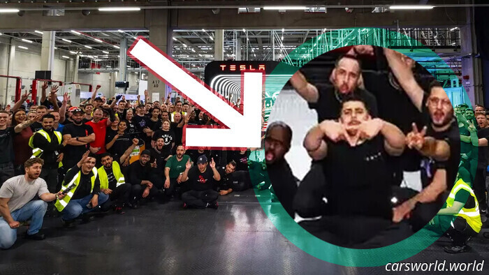 Why a Gesture from a Tesla Employee Caused Controversy and Prompted a Quick Photoshop | Carscoops